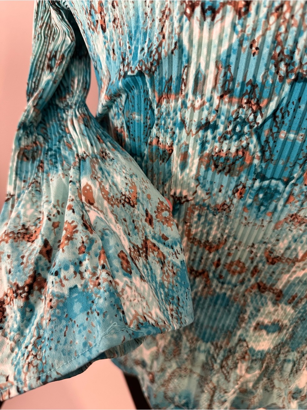 Fred David Patterned Button-Front Top - Picture 5 of 9